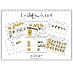 Les chiffres de 1 à 9 - 3 ans et +