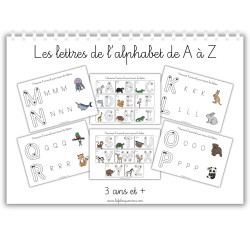 Les lettres de l'alphabet de A à Z - 3 ans et +